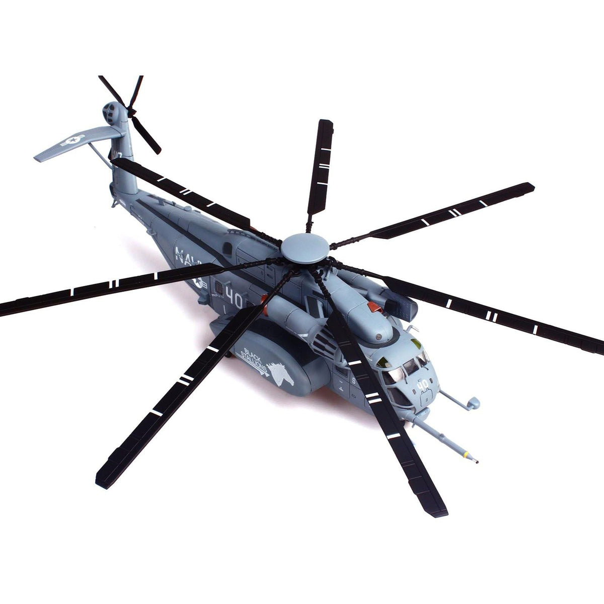 Sikorsky MH-53E Sea Dragon Helicopter "United States Navy Black Stallions Tail Number 40" Light Gray 1/72 Diecast Model by Panzerkampf-Panzerkampf-ModelCars.com