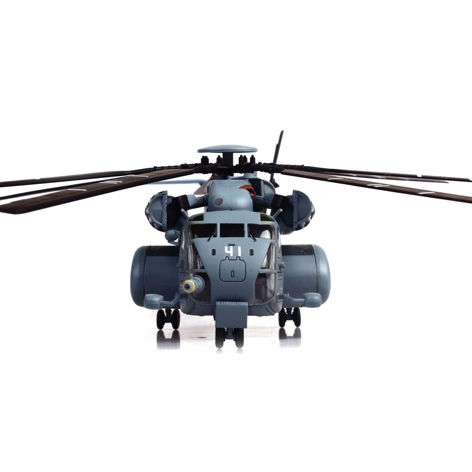 Sikorsky MH - 53E Sea Dragon Helicopter "United States Navy Black Stallions Tail Number 41" Light Gray 1/72 Diecast Model by Panzerkampf - Panzerkampf - ModelCars.com