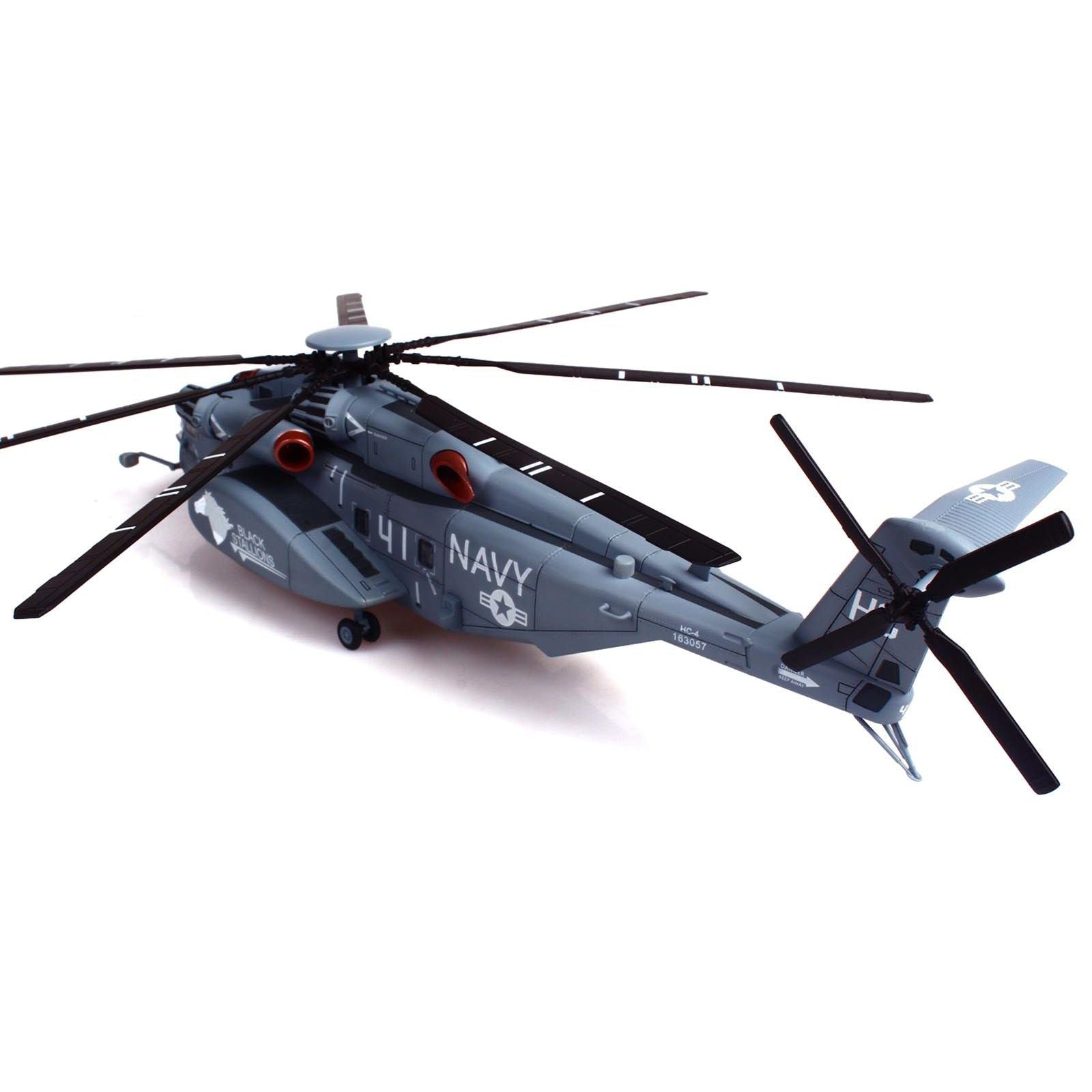 Sikorsky MH - 53E Sea Dragon Helicopter "United States Navy Black Stallions Tail Number 41" Light Gray 1/72 Diecast Model by Panzerkampf - Panzerkampf - ModelCars.com