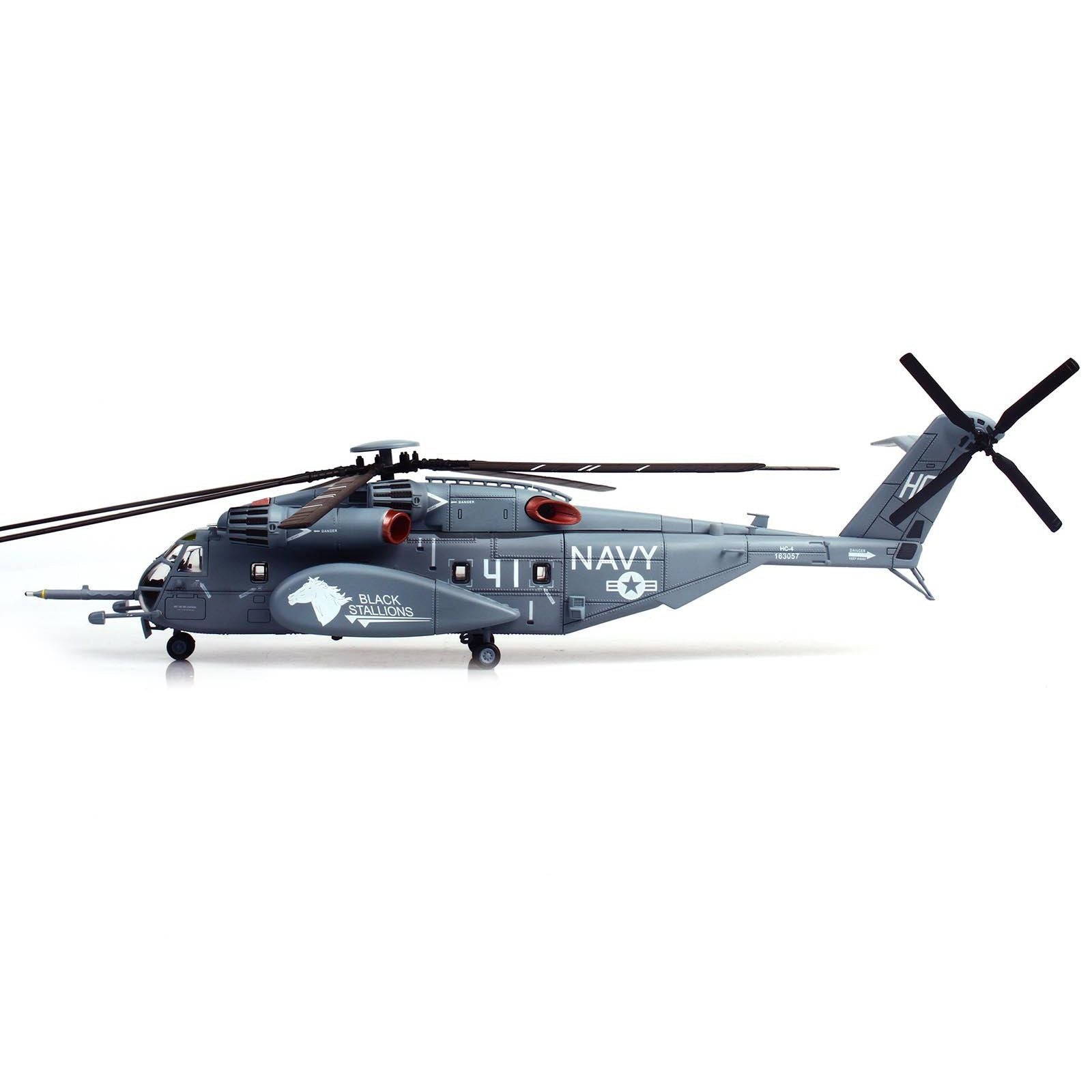 Sikorsky MH - 53E Sea Dragon Helicopter "United States Navy Black Stallions Tail Number 41" Light Gray 1/72 Diecast Model by Panzerkampf - Panzerkampf - ModelCars.com