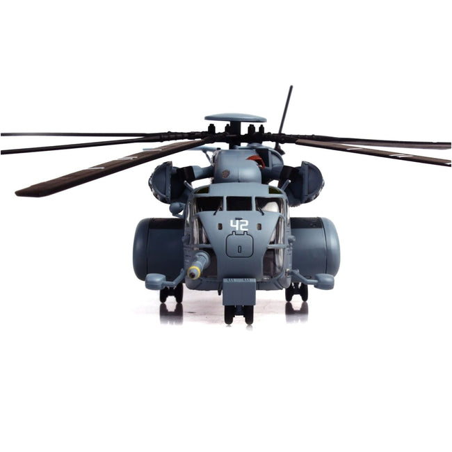 Sikorsky MH-53E Sea Dragon Helicopter "United States Navy Black Stallions Tail Number 42" Light Gray 1/72 Diecast Model by Panzerkampf-Panzerkampf-ModelCars.com
