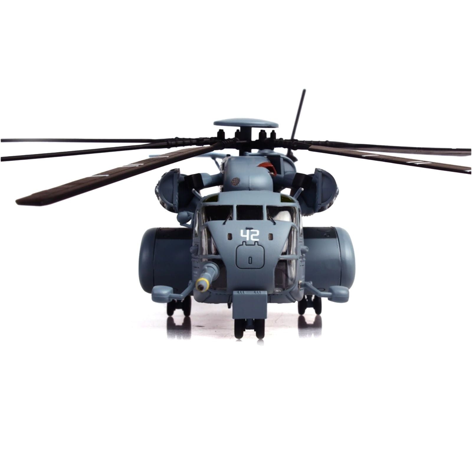 Sikorsky MH - 53E Sea Dragon Helicopter "United States Navy Black Stallions Tail Number 42" Light Gray 1/72 Diecast Model by Panzerkampf - Panzerkampf - ModelCars.com