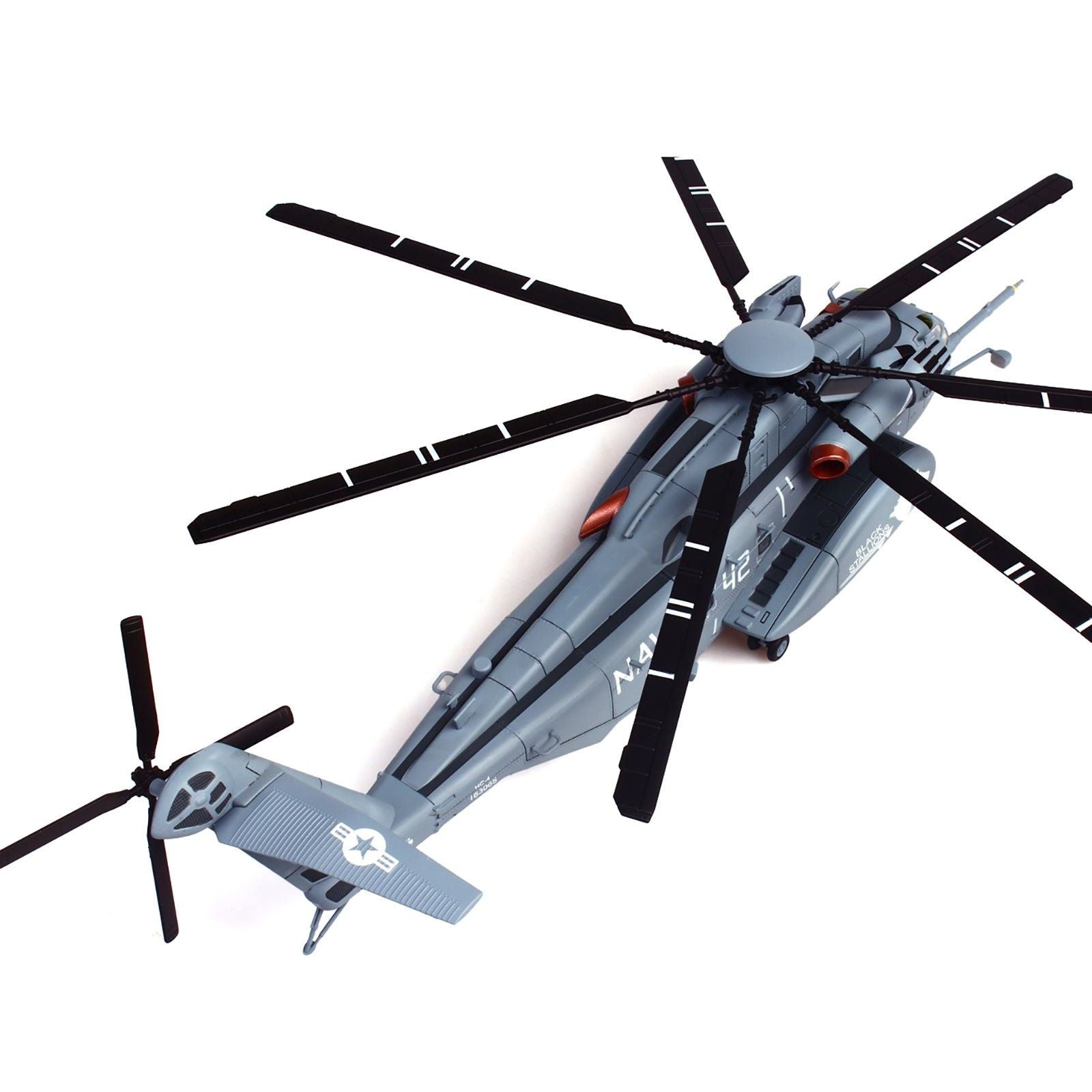 Sikorsky MH - 53E Sea Dragon Helicopter "United States Navy Black Stallions Tail Number 42" Light Gray 1/72 Diecast Model by Panzerkampf - Panzerkampf - ModelCars.com