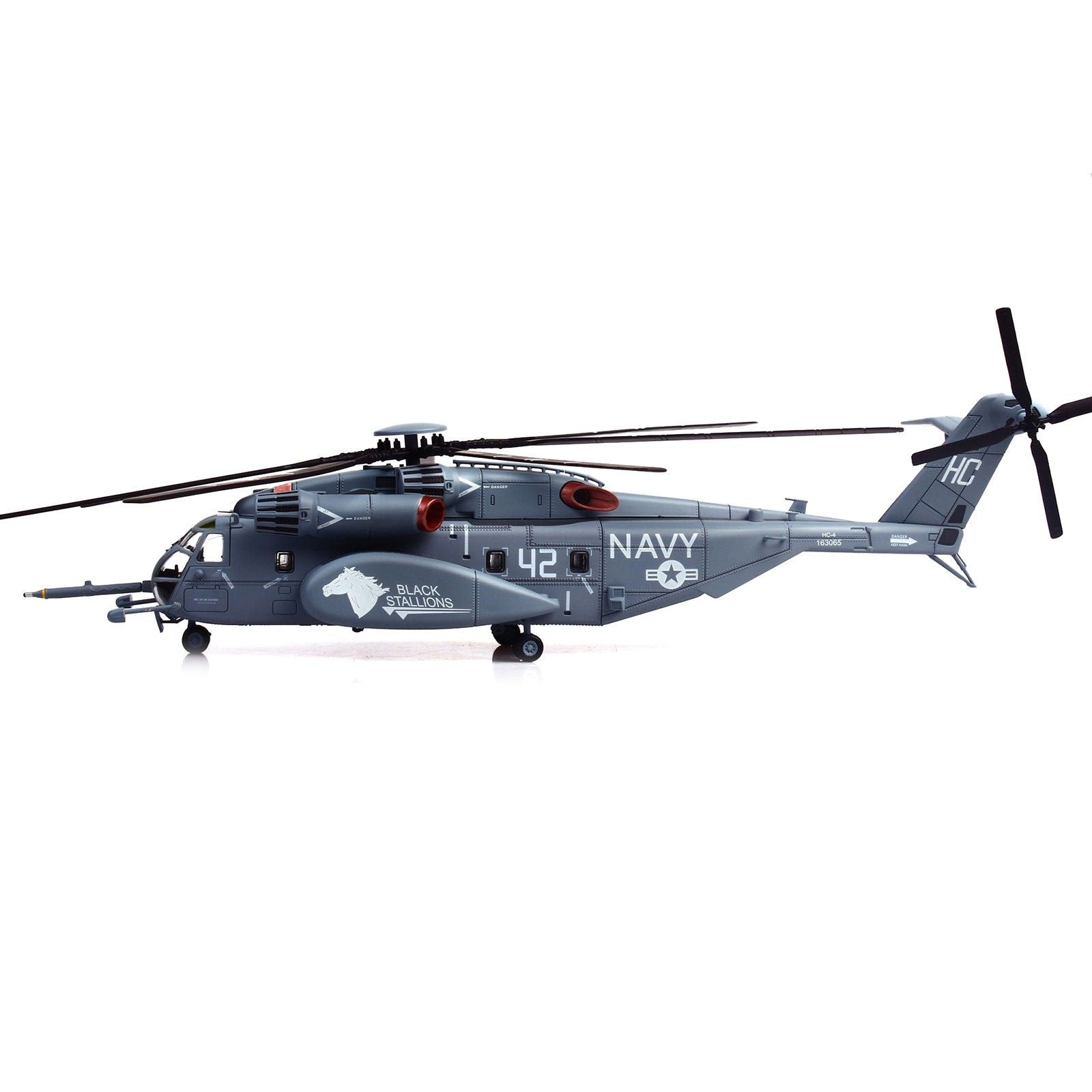 Sikorsky MH - 53E Sea Dragon Helicopter "United States Navy Black Stallions Tail Number 42" Light Gray 1/72 Diecast Model by Panzerkampf - Panzerkampf - ModelCars.com