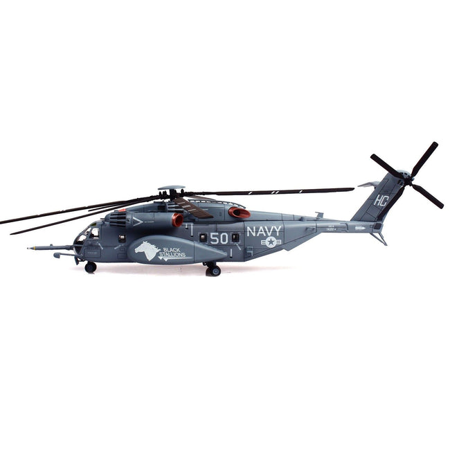 Sikorsky MH - 53E Sea Dragon Helicopter "United States Navy Black Stallions Tail Number 50" Light Gray 1/72 Diecast Model by Panzerkampf - Panzerkampf - ModelCars.com