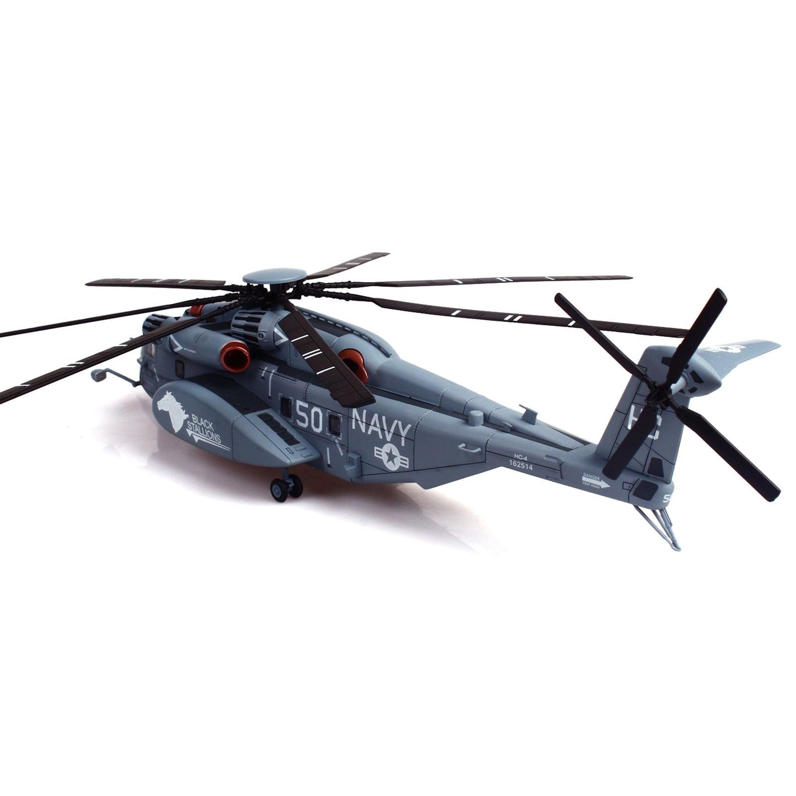 Sikorsky MH - 53E Sea Dragon Helicopter "United States Navy Black Stallions Tail Number 50" Light Gray 1/72 Diecast Model by Panzerkampf - Panzerkampf - ModelCars.com
