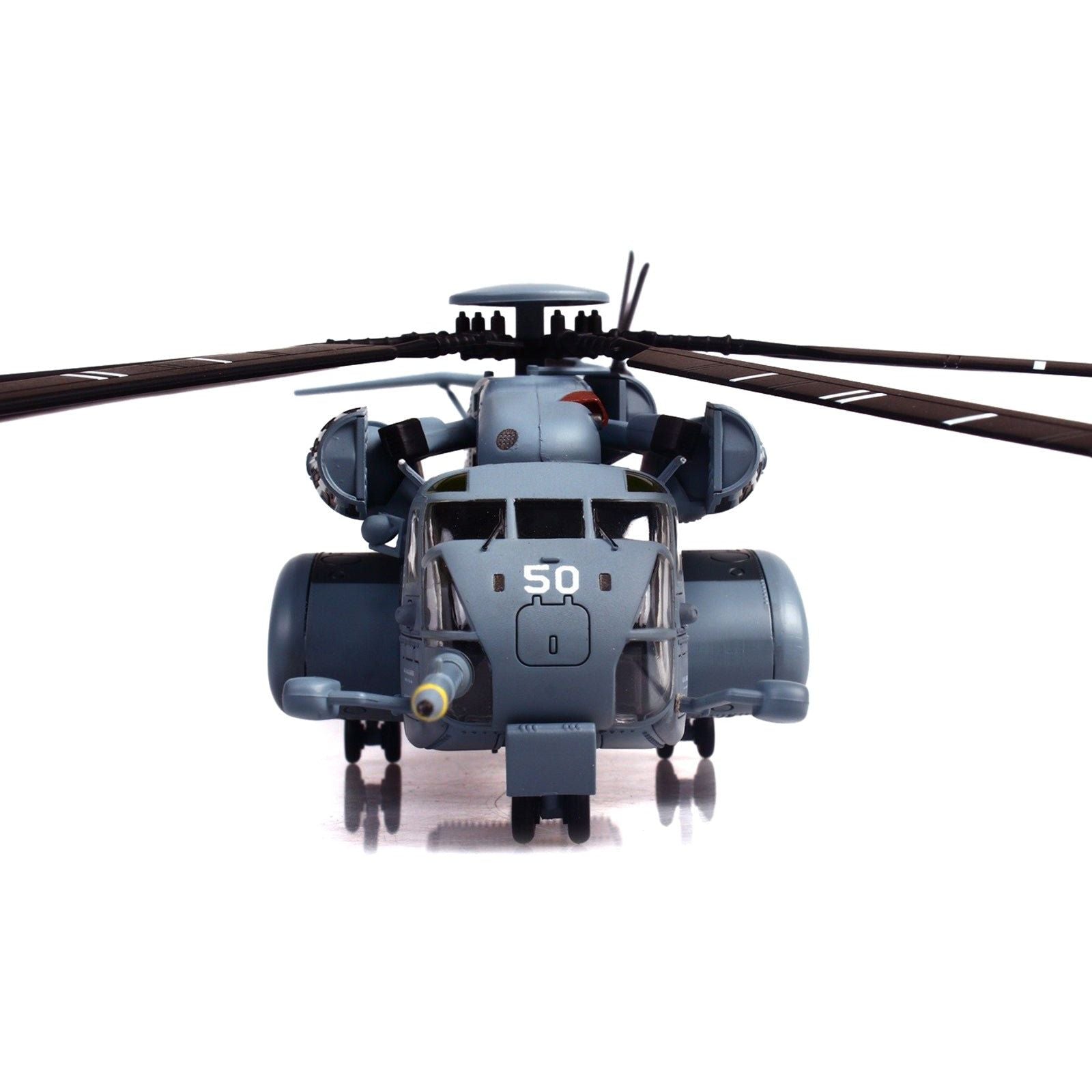 Sikorsky MH - 53E Sea Dragon Helicopter "United States Navy Black Stallions Tail Number 50" Light Gray 1/72 Diecast Model by Panzerkampf - Panzerkampf - ModelCars.com