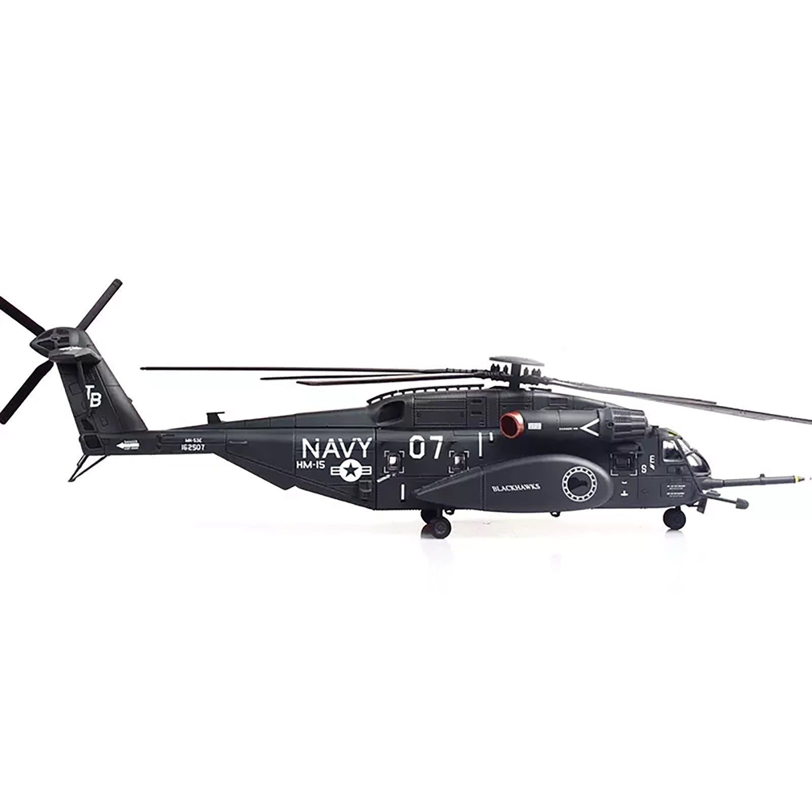 Sikorsky MH - 53E Sea Dragon Helicopter "United States Navy Blackhawks Tail Number 07" Dark Gray 1/72 Diecast Model by Panzerkampf - Panzerkampf - ModelCars.com