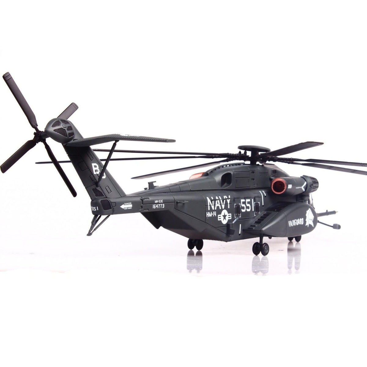 Sikorsky MH-53E Sea Dragon Helicopter "United States Navy Vanguard Tail Number 551" Dark Gray 1/72 Diecast Model by Panzerkampf-Panzerkampf-ModelCars.com