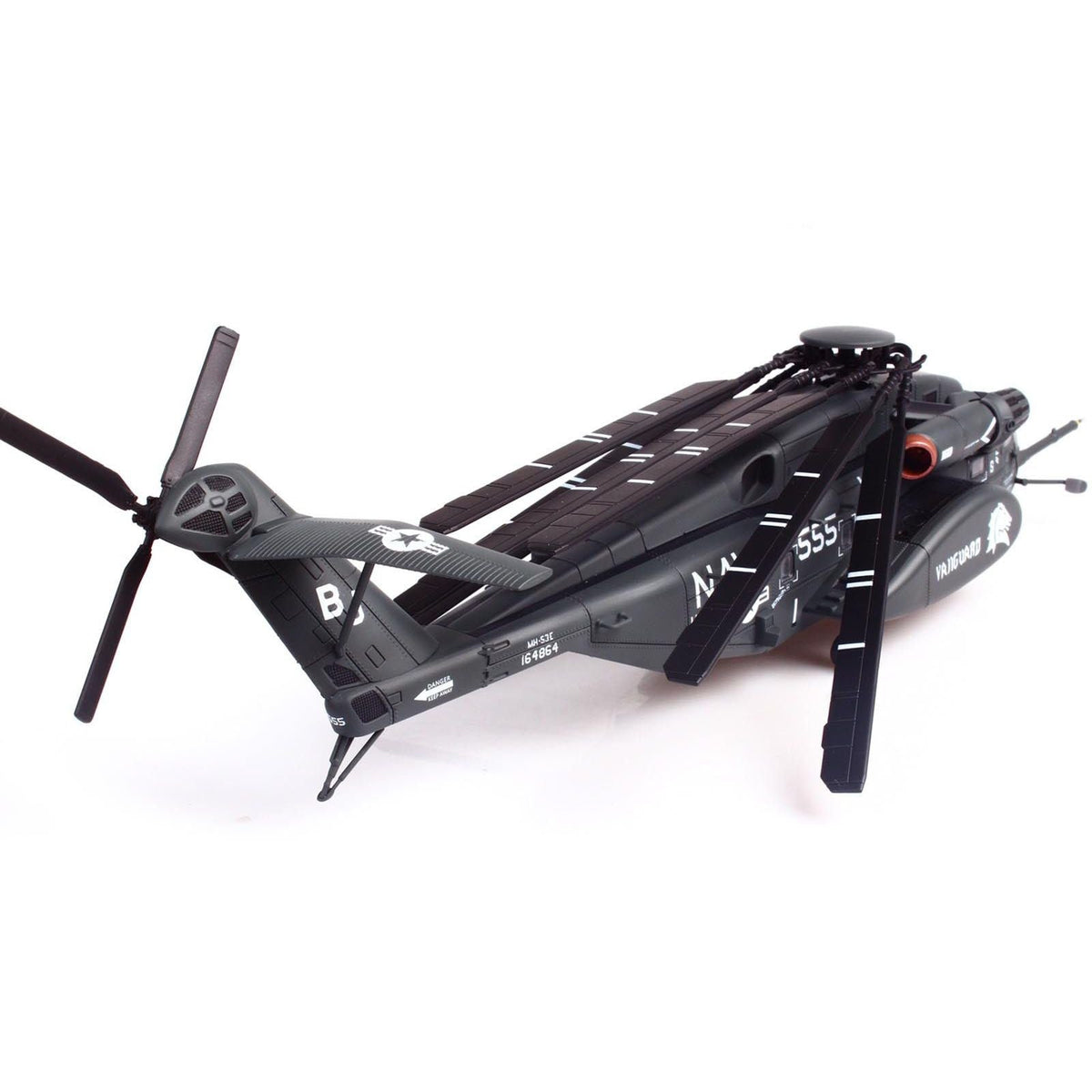 Sikorsky MH-53E Sea Dragon Helicopter "United States Navy Vanguard Tail Number 555" Dark Gray 1/72 Diecast Model by Panzerkampf-Panzerkampf-ModelCars.com