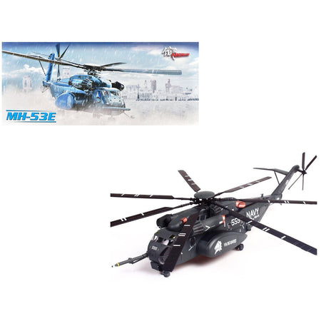 Sikorsky MH-53E Sea Dragon Helicopter "United States Navy Vanguard Tail Number 555" Dark Gray 1/72 Diecast Model by Panzerkampf-Panzerkampf-ModelCars.com