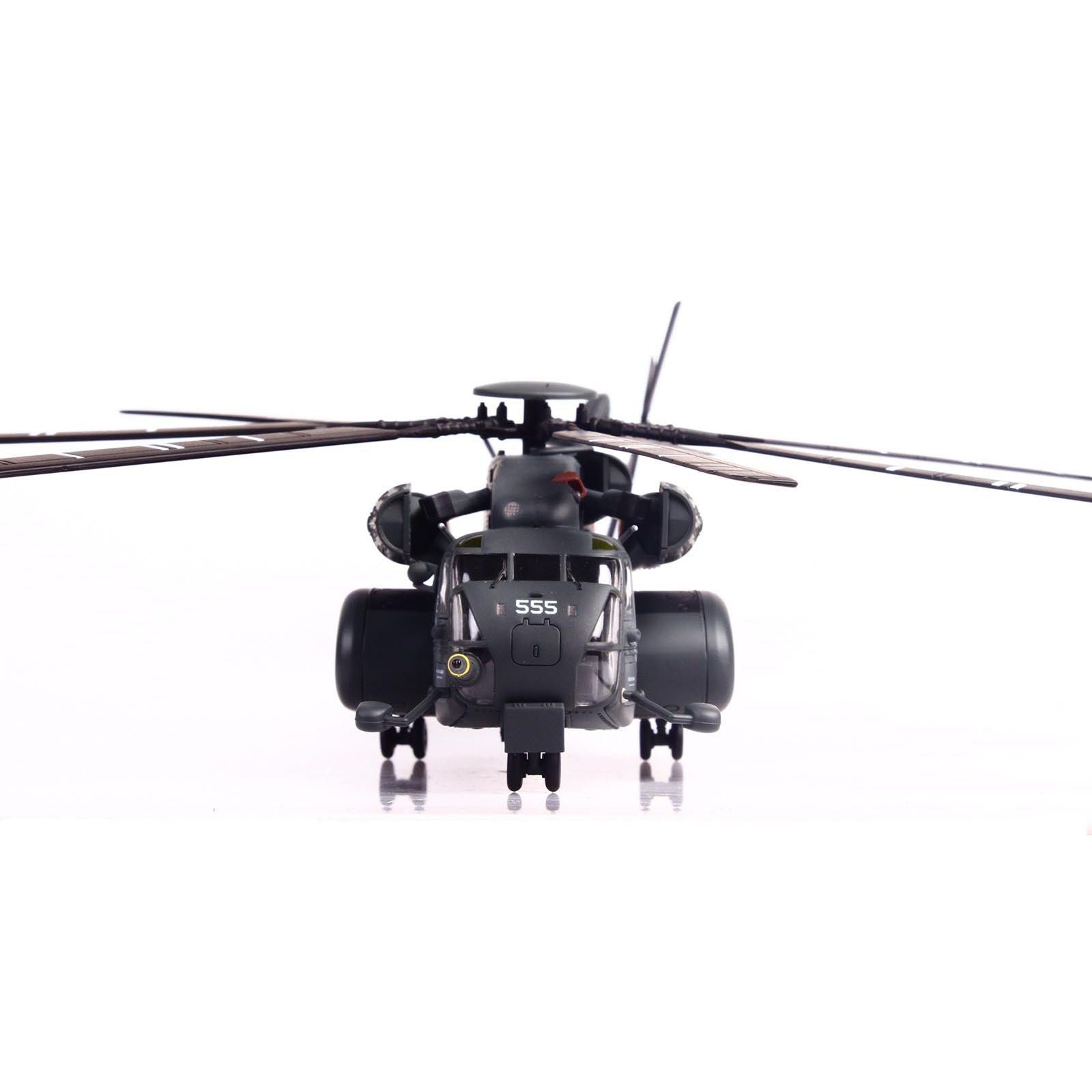 Sikorsky MH - 53E Sea Dragon Helicopter "United States Navy Vanguard Tail Number 555" Dark Gray 1/72 Diecast Model by Panzerkampf - Panzerkampf - ModelCars.com