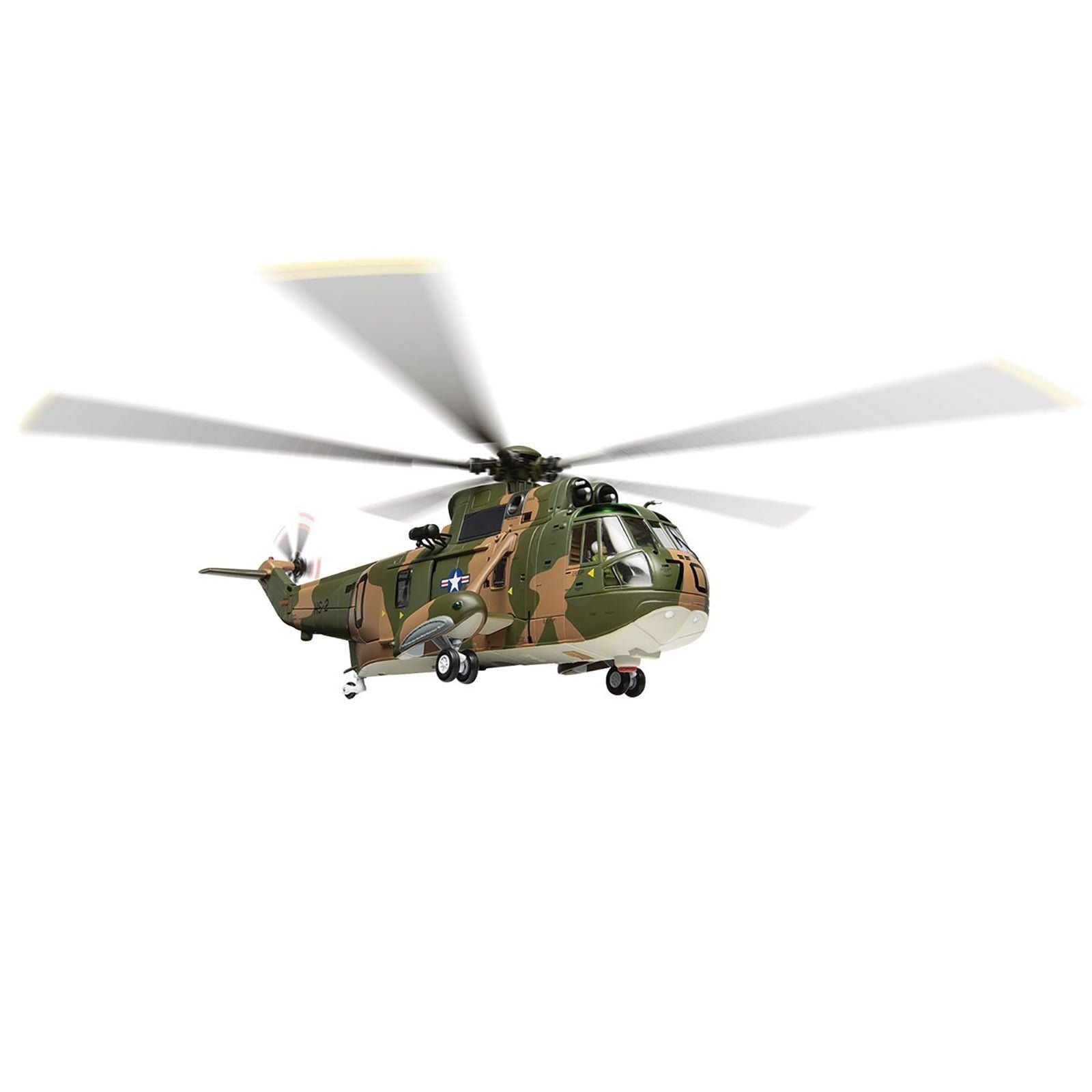 Sikorsky SH - 3A Sea King Helicopter "HS - 2 Golden Falcons Armed Search & Rescue North Vietnam" (1967) United States Navy "The Aviation Archive" Series 1/72 Diecast Model by Corgi - Corgi - ModelCars.com