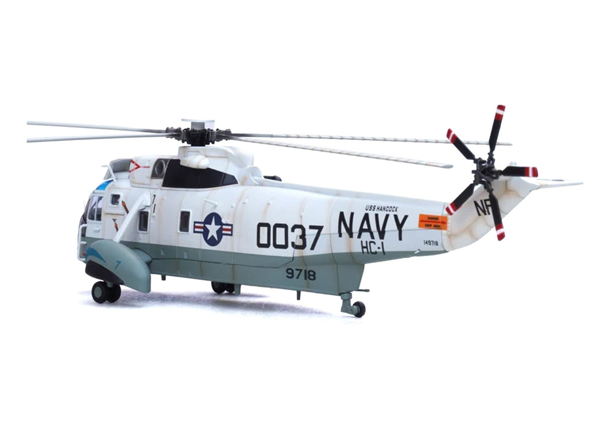Sikorsky SH-3G Sea King Helicopter "149718-NF 0037 Helicopter Combat Support Squadron 1 (HC-1) Fleet Angels USS Hancock (CVA-19)" (1970s) United States Navy 1/72 Diecast Model by Legion-Legion-ModelCars.com