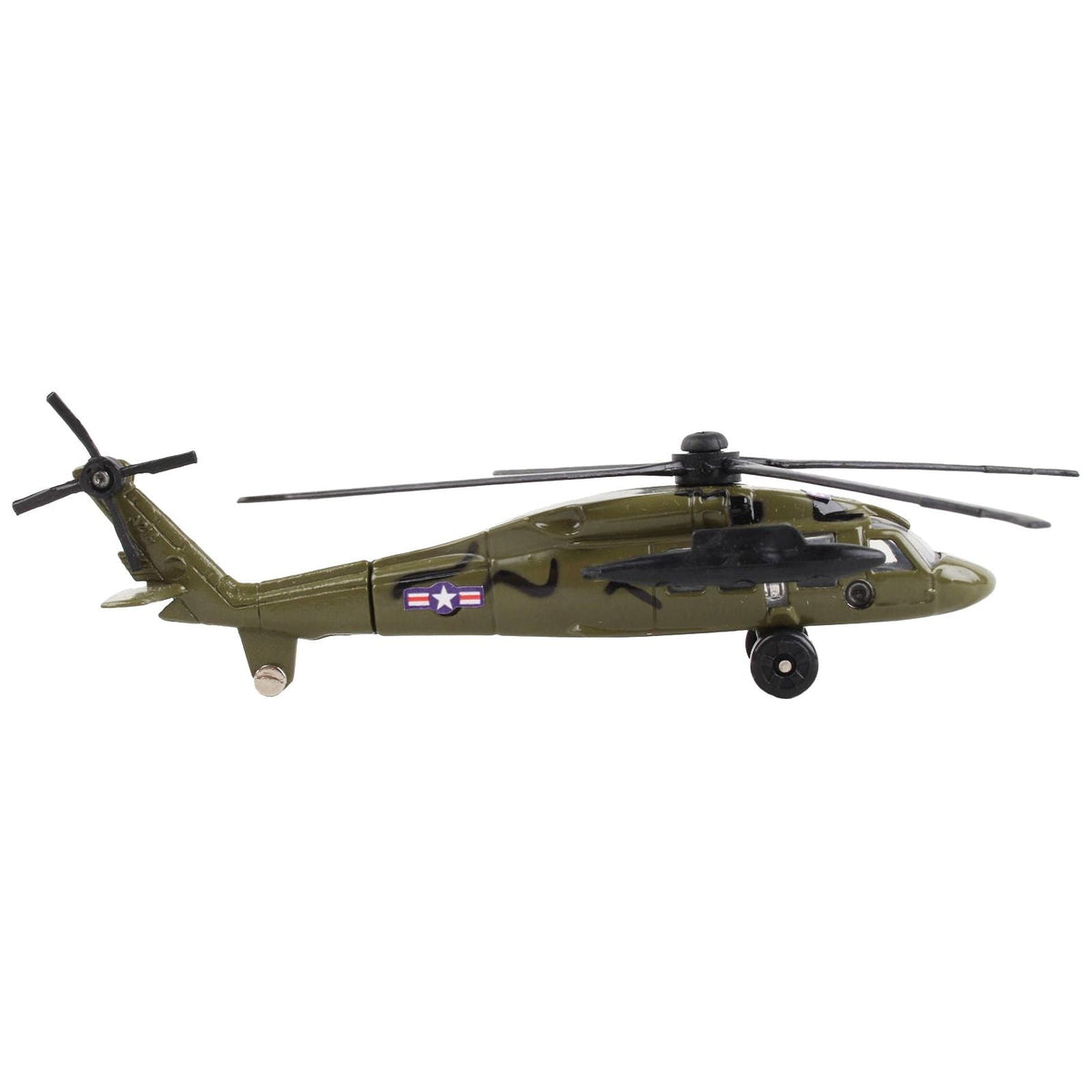Sikorsky UH - 60 Black Hawk Helicopter Olive Drab "United States Army" with Runway Section Diecast Model by Runway24 - Runway24 - ModelCars.com