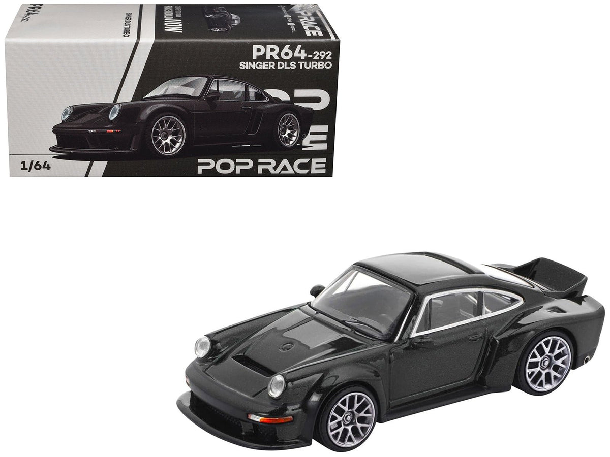 Singer DLS Turbo Black Metallic 1/64 Diecast Model Car by Pop Race-Pop Race-ModelCars.com