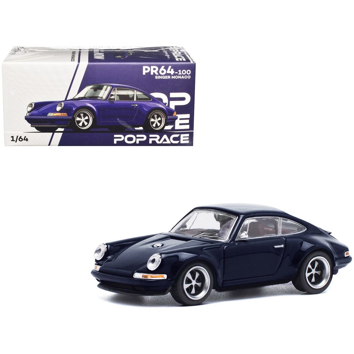 Singer Monaco Midnight Blue 1/64 Diecast Model Car by Pop Race - Pop Race - ModelCars.com