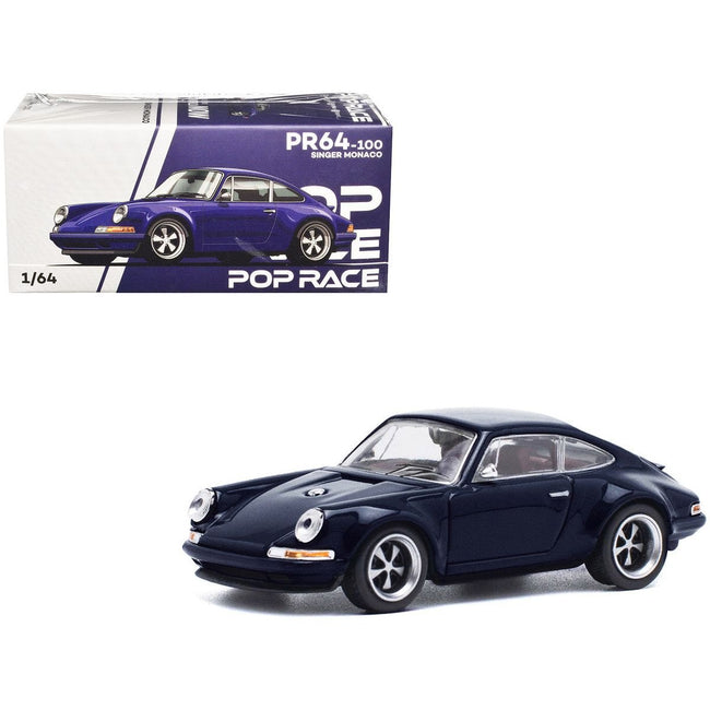 Singer Monaco Midnight Blue 1/64 Diecast Model Car by Pop Race - Pop Race - ModelCars.com