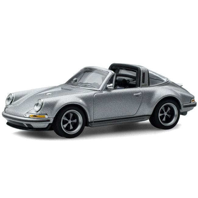 Singer Targa Convertible Silver Metallic 1/64 Diecast Model Car by Pop Race-Pop Race-ModelCars.com