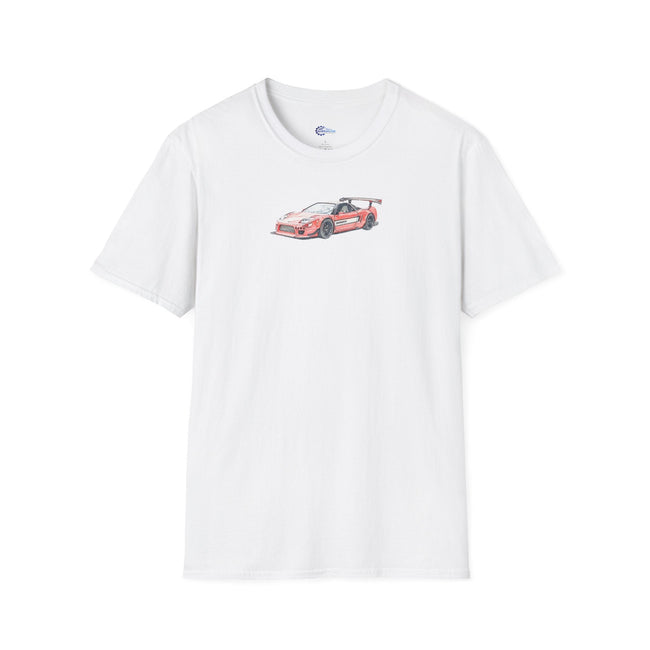 Sketch Art 2002 Honda NSX-R Red and Black T-Shirt, Unisex Tee, JDM Car Enthusiast-Modelcars.com-ModelCars.com