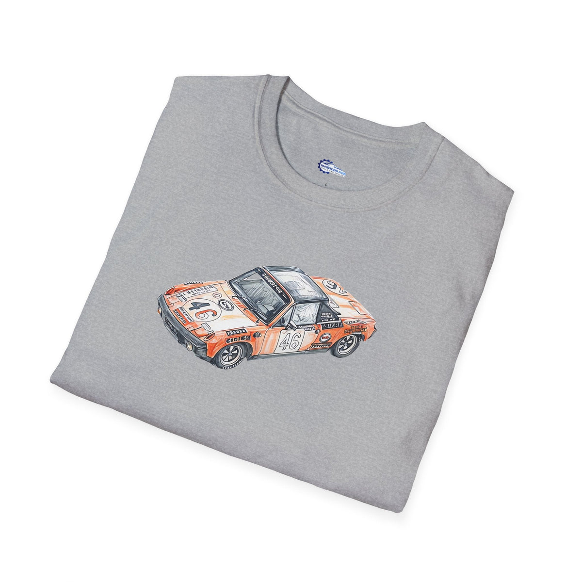 Sketch Art 24 Hours of Le Mans Vintage Porsche 914/6 #46 1971 -T-Shirt-Modelcars.com-ModelCars.com