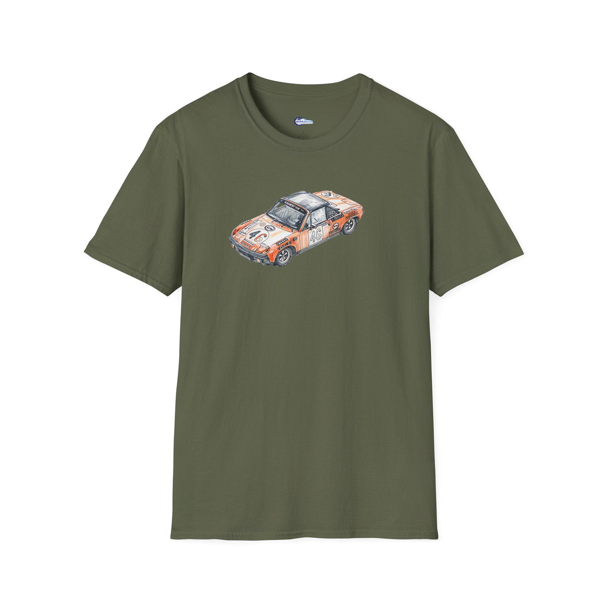 Sketch Art 24 Hours of Le Mans Vintage Porsche 914/6 #46 1971 -T-Shirt-Modelcars.com-ModelCars.com