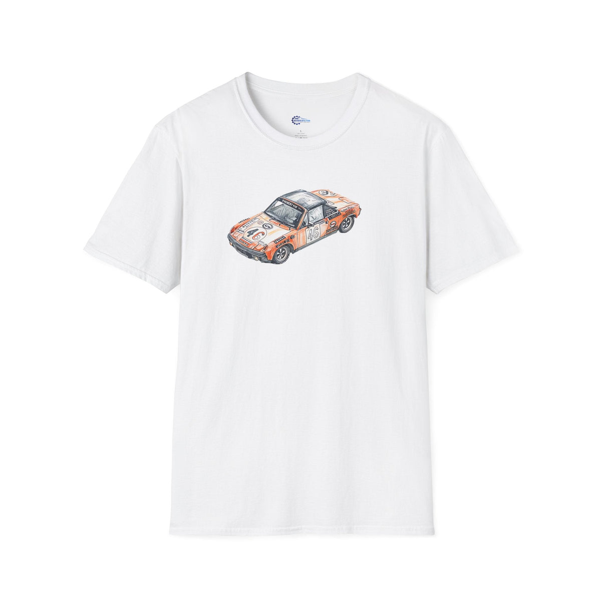 Sketch Art 24 Hours of Le Mans Vintage Porsche 914/6 #46 1971 -T-Shirt-Modelcars.com-ModelCars.com