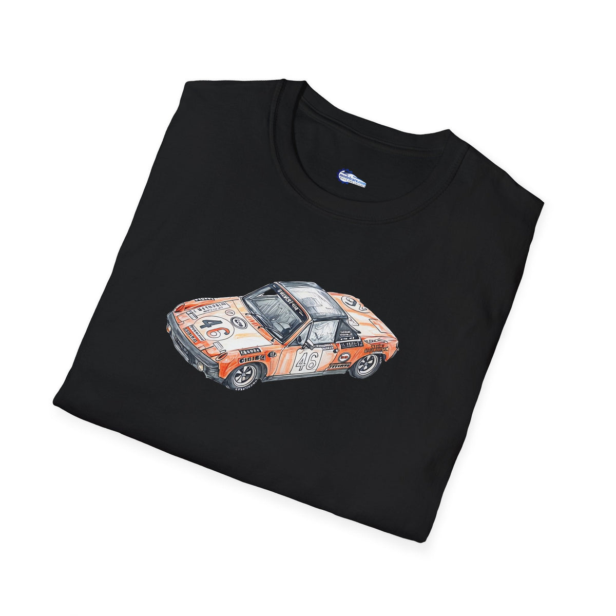 Sketch Art 24 Hours of Le Mans Vintage Porsche 914/6 #46 1971 -T-Shirt-Modelcars.com-ModelCars.com
