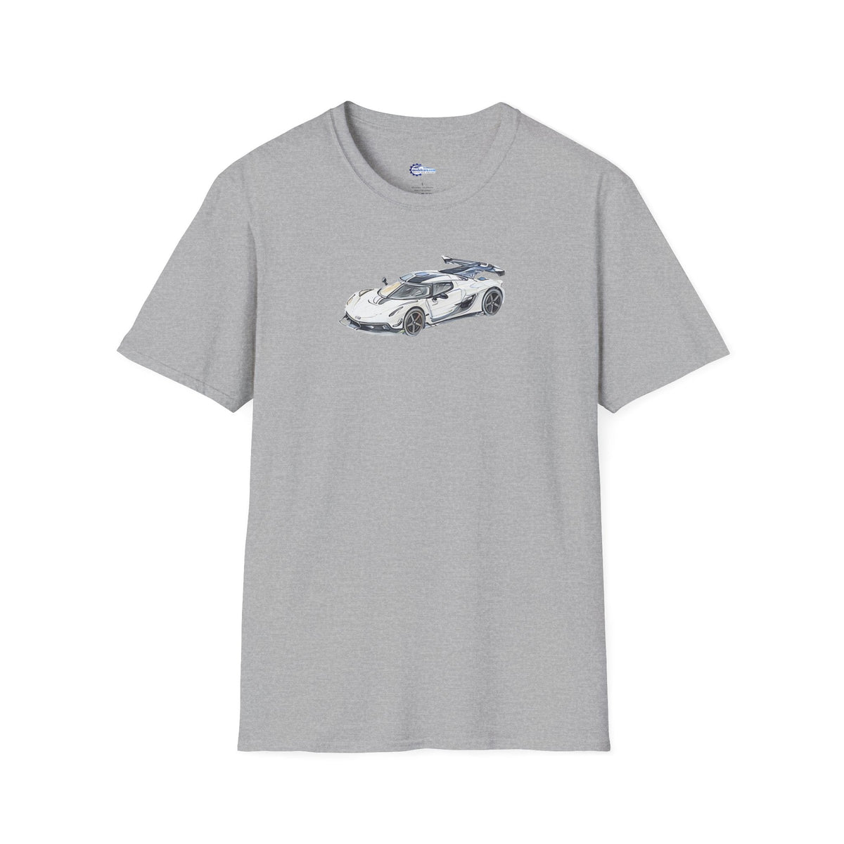 Sketch Art Koenigsegg Jesko T-Shirt, Supercar Tee, Classic with model designation-Modelcars.com-ModelCars.com