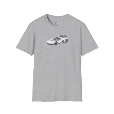 Sketch Art Koenigsegg Jesko T-Shirt, Supercar Tee, Classic with model designation-Modelcars.com-ModelCars.com
