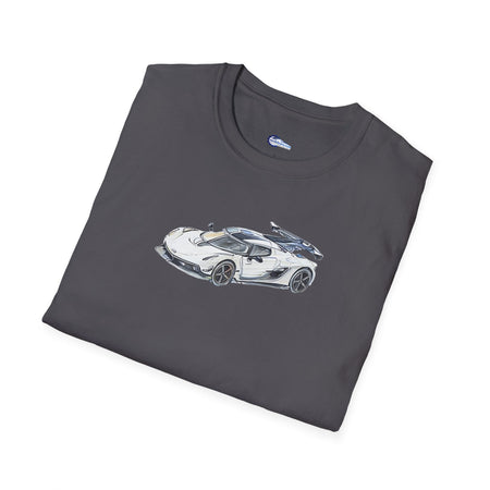 Sketch Art Koenigsegg Jesko T-Shirt, Supercar Tee, Classic with model designation-Modelcars.com-ModelCars.com