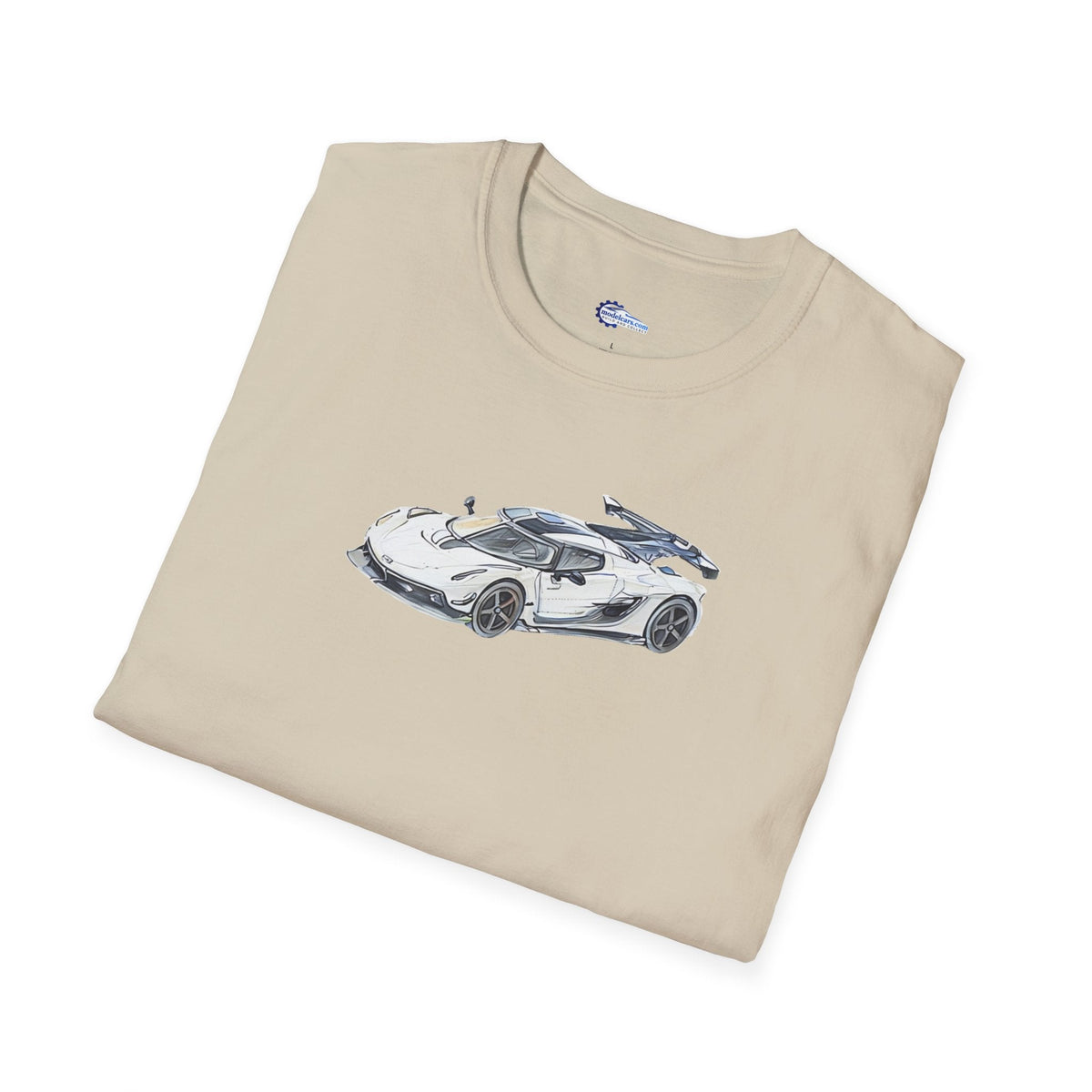 Sketch Art Koenigsegg Jesko T-Shirt, Supercar Tee, Classic with model designation-Modelcars.com-ModelCars.com