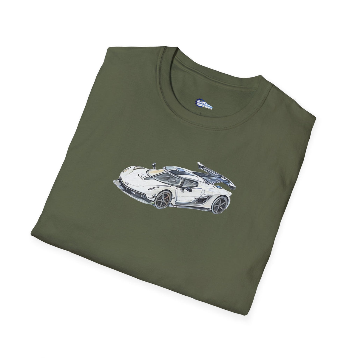 Sketch Art Koenigsegg Jesko T-Shirt, Supercar Tee, Classic with model designation-Modelcars.com-ModelCars.com