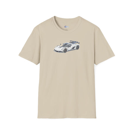 Sketch Art Koenigsegg Jesko T-Shirt, Supercar Tee, Classic with model designation-Modelcars.com-ModelCars.com
