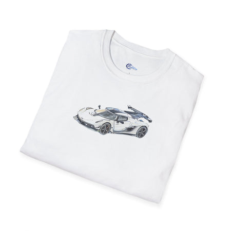 Sketch Art Koenigsegg Jesko T-Shirt, Supercar Tee, Classic with model designation-Modelcars.com-ModelCars.com