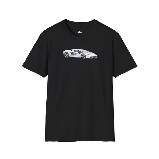 Sketch Art-Lamborghini Countach LPI 800-4 inspired -White T-Shirt Car Enthusiast-Modelcars.com-ModelCars.com