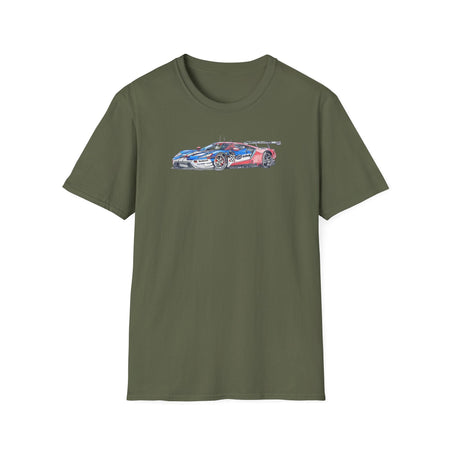 Sketch art T-Shirt - 24H of Le Mans (2019) Ford GT #68 Sebastien Bourdais - Joey Hand - Dirk Muller - Unisex-Modelcars.com-ModelCars.com