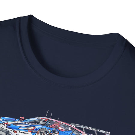 Sketch art T-Shirt - 24H of Le Mans (2019) Ford GT #68 Sebastien Bourdais - Joey Hand - Dirk Muller - Unisex-Modelcars.com-ModelCars.com
