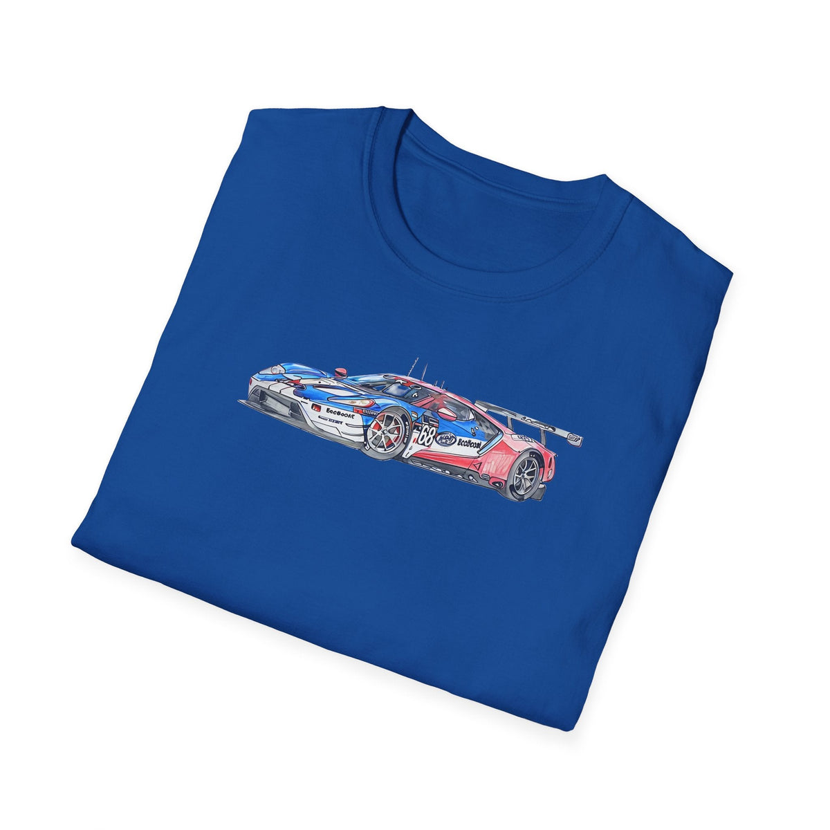 Sketch art T-Shirt - 24H of Le Mans (2019) Ford GT #68 Sebastien Bourdais - Joey Hand - Dirk Muller - Unisex-Modelcars.com-ModelCars.com