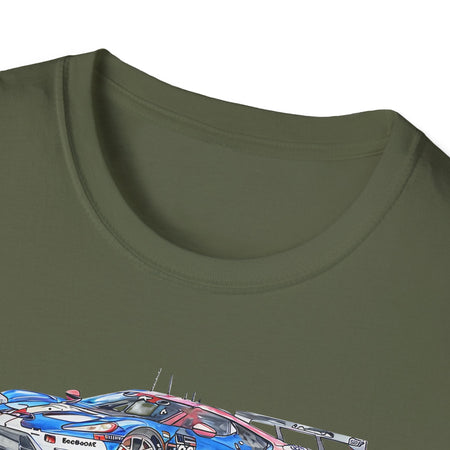 Sketch art T-Shirt - 24H of Le Mans (2019) Ford GT #68 Sebastien Bourdais - Joey Hand - Dirk Muller - Unisex-Modelcars.com-ModelCars.com