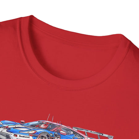 Sketch art T-Shirt - 24H of Le Mans (2019) Ford GT #68 Sebastien Bourdais - Joey Hand - Dirk Muller - Unisex-Modelcars.com-ModelCars.com