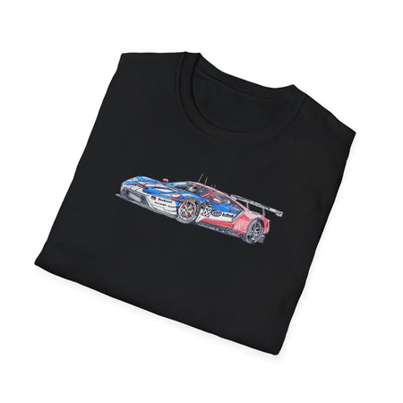 Sketch art T-Shirt - 24H of Le Mans (2019) Ford GT #68 Sebastien Bourdais - Joey Hand - Dirk Muller - Unisex-Modelcars.com-ModelCars.com