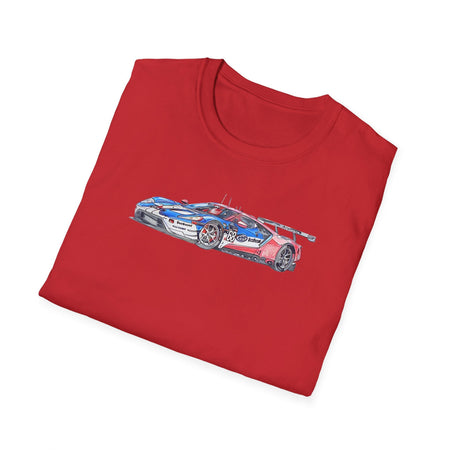 Sketch art T-Shirt - 24H of Le Mans (2019) Ford GT #68 Sebastien Bourdais - Joey Hand - Dirk Muller - Unisex-Modelcars.com-ModelCars.com
