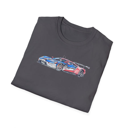Sketch art T-Shirt - 24H of Le Mans (2019) Ford GT #68 Sebastien Bourdais - Joey Hand - Dirk Muller - Unisex-Modelcars.com-ModelCars.com