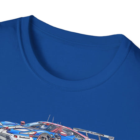 Sketch art T-Shirt - 24H of Le Mans (2019) Ford GT #68 Sebastien Bourdais - Joey Hand - Dirk Muller - Unisex-Modelcars.com-ModelCars.com