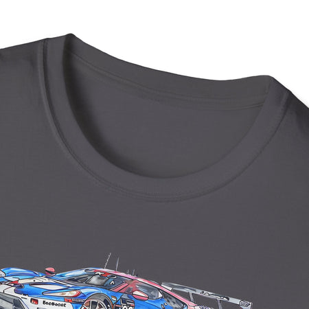 Sketch art T-Shirt - 24H of Le Mans (2019) Ford GT #68 Sebastien Bourdais - Joey Hand - Dirk Muller - Unisex-Modelcars.com-ModelCars.com