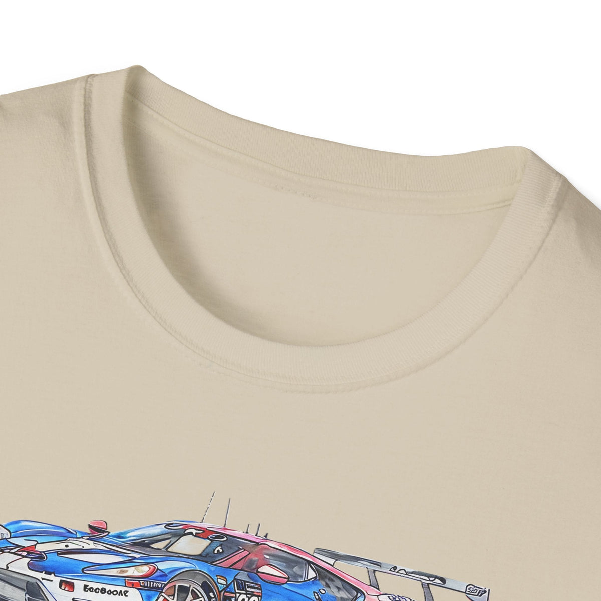 Sketch art T-Shirt - 24H of Le Mans (2019) Ford GT #68 Sebastien Bourdais - Joey Hand - Dirk Muller - Unisex-Modelcars.com-ModelCars.com