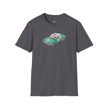Sketch Art Vintage Porsche 914/6 #69 Gerd Quist Softstyle T-Shirt - 24 Hours of Le Mans Design-Modelcars.com-ModelCars.com