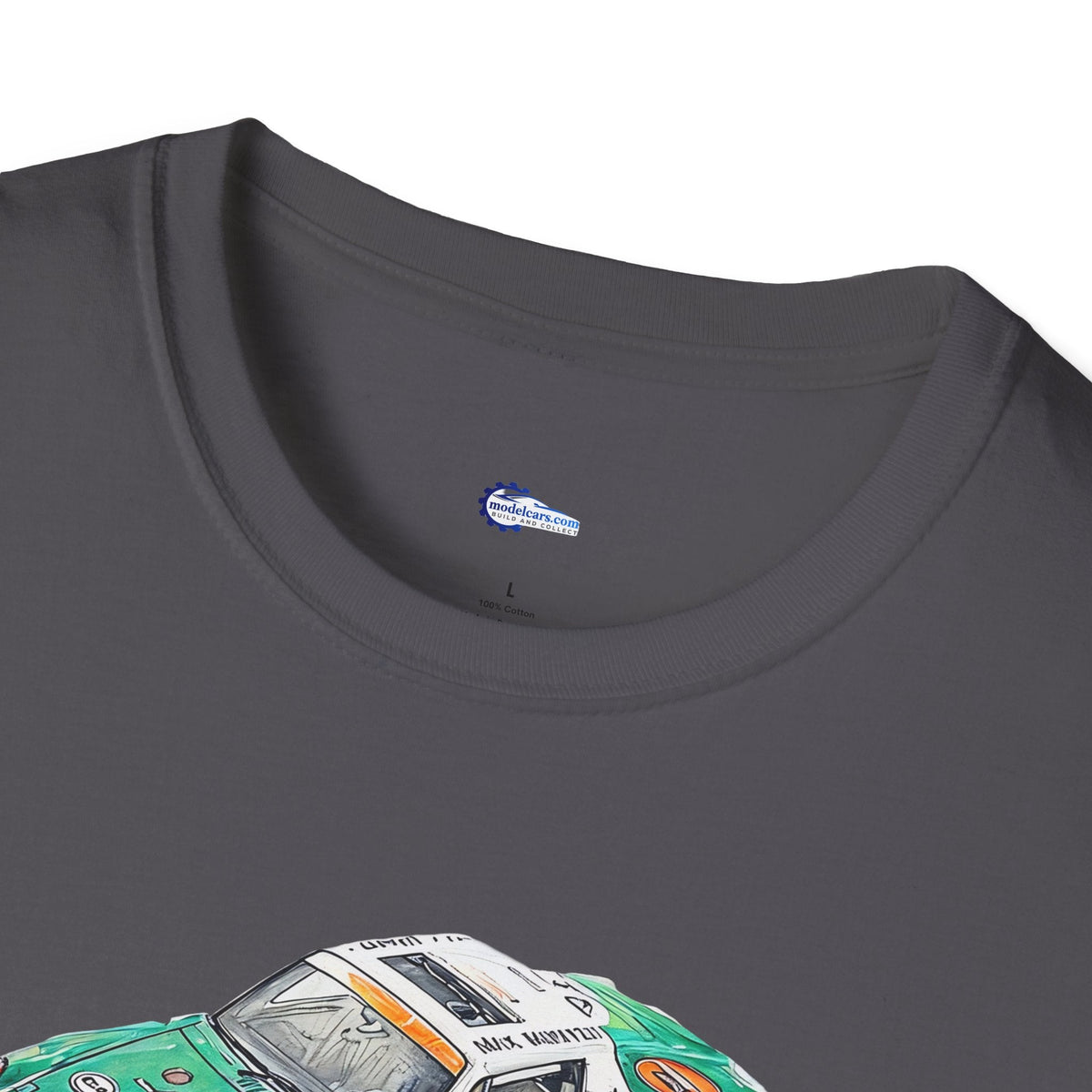Sketch Art Vintage Porsche 914/6 #69 Gerd Quist Softstyle T-Shirt - 24 Hours of Le Mans Design-Modelcars.com-ModelCars.com