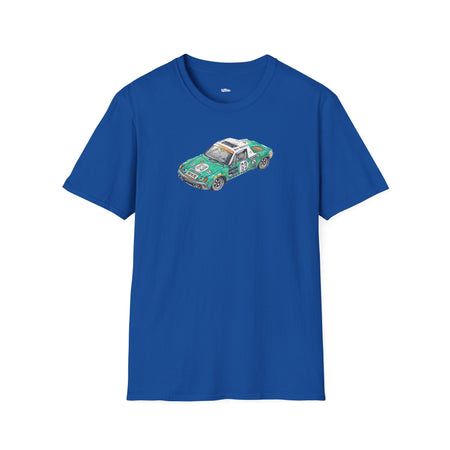 Sketch Art Vintage Porsche 914/6 #69 Gerd Quist Softstyle T-Shirt - 24 Hours of Le Mans Design-Modelcars.com-ModelCars.com